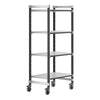 Cambro Camshelving Elements 4-Shelf Vented Mobile Shelving Unit – Speckled Gray