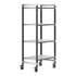 Cambro Camshelving Elements 4-Shelf Vented Mobile Shelving Unit – Speckled Gray