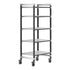 Cambro Camshelving Elements 5-Shelf Vented Mobile Shelving Unit – Speckled Gray