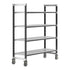 Cambro Camshelving Elements Heavy Duty 4-Shelf Vented Mobile Shelving Unit – Speckled Gray
