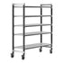 Cambro Camshelving Elements 5-Shelf Vented Mobile Shelving Unit – Speckled Gray