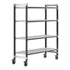 Cambro Camshelving Elements 4-Shelf Vented Mobile Shelving Unit – Speckled Gray
