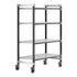 Cambro Camshelving Elements 4-Shelf Vented Mobile Shelving Unit – Speckled Gray