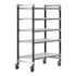 Cambro Camshelving Elements 5-Shelf Vented Mobile Shelving Unit – Speckled Gray