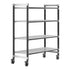 Cambro Camshelving Elements 4-Shelf Vented Mobile Shelving Unit – Speckled Gray