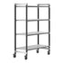 Cambro Camshelving Elements 4-Shelf Vented Mobile Shelving Unit – Speckled Gray