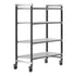 Cambro Camshelving Elements 4-Shelf Vented Mobile Shelving Unit – Speckled Gray