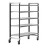 Cambro Camshelving Elements 5-Shelf Vented Mobile Shelving Unit – Speckled Gray