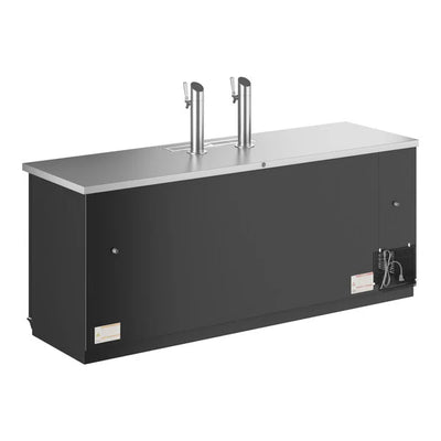 True TDD-4-HC 90" Kegerator Solid Swing Door Direct Draw Beer Dispenser with Hydrocarbon Refrigerant