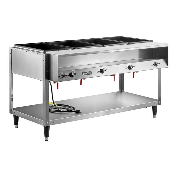Vollrath 38004 ServeWell Electric Four Pan Hot Food Table 4 Wells & Cutting Board