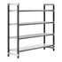 Cambro Camshelving Elements 4-Shelf Vented & Solid Starter Shelving Unit – Speckled Gray
