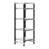 Cambro Camshelving Elements 4-Shelf Vented/Solid Starter Shelving Unit – Speckled Gray