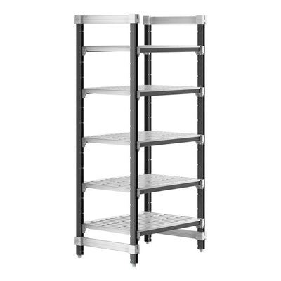 Cambro Camshelving Elements 5-Shelf Vented Starter Shelving Unit – Speckled Gray