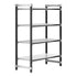 Cambro Camshelving Elements 4-Shelf Vented/Solid Starter Shelving Unit – Speckled Gray