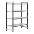 Cambro Camshelving Elements 4-Shelf Vented Starter Shelving Unit – Speckled Gray