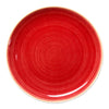 Ariane Twister Red Round Rimless Coupe Porcelain Plate ( Case Of 12 )