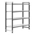 Cambro Camshelving Elements 4-Shelf Vented/Solid Starter Shelving Unit – Speckled Gray