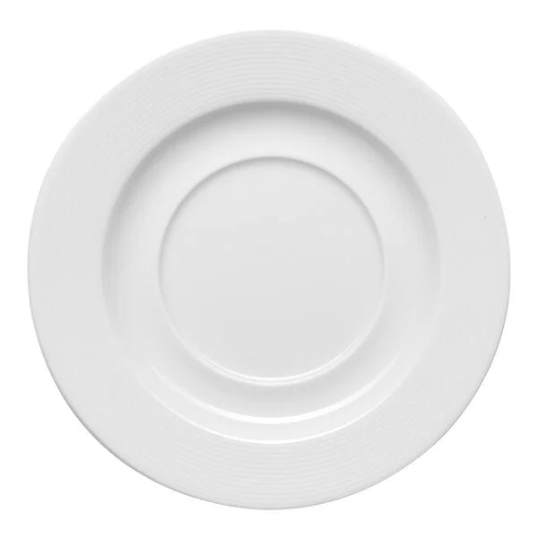 Ariane Orba 6 2/3" Round Embossed Wide Rim Porcelain Soup Bowl Saucer ( Case Of 12 )