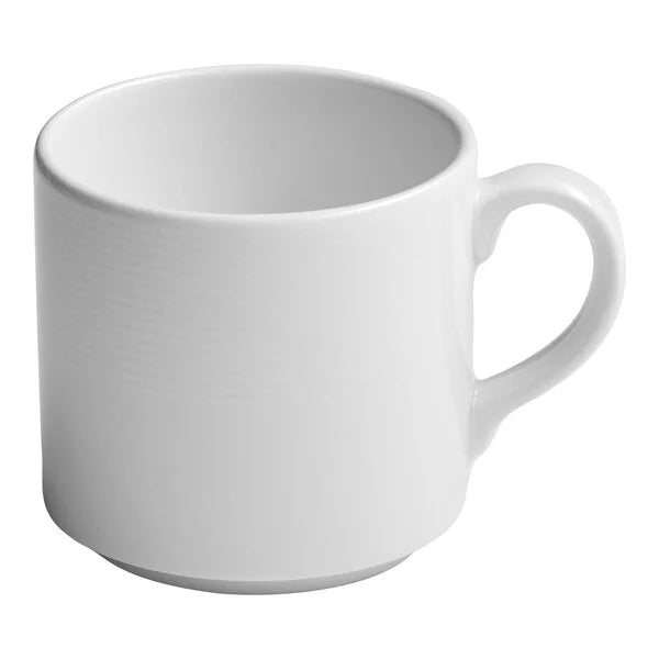 Ariane Orba 6 3/4 Oz Round Stackable Embossed Porcelain Coffee Cup ( Case Of 12 )