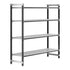 Cambro Camshelving Elements 4-Shelf Vented Starter Shelving Unit – Speckled Gray