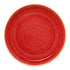Ariane Twister Red Round Rimless Coupe Porcelain Plate ( Case Of 6 )