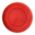 Ariane Twister Red Round Rimless Coupe Porcelain Plate ( Case Of 6 )