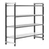 Cambro Camshelving Elements 4-Shelf Vented/Solid Starter Shelving Unit – Speckled Gray