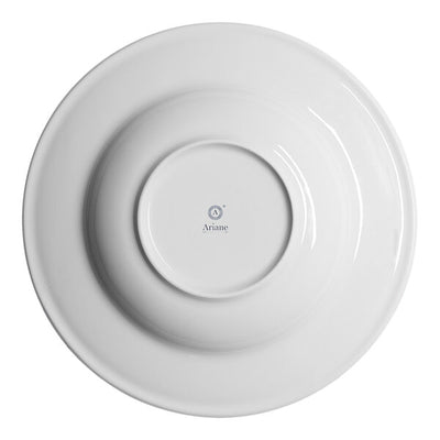 Ariane Twister Red 10 1/4" Round Wide Rim Porcelain Deep Plate ( Case Of 6 )
