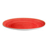 Ariane Twister Red 11 3/7" Red Oval Wide Rim Porcelain Bowl ( Case Of 6 )