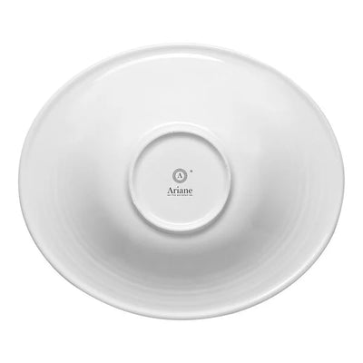 Ariane Twister Red 11 3/7" Red Oval Wide Rim Porcelain Bowl ( Case Of 6 )