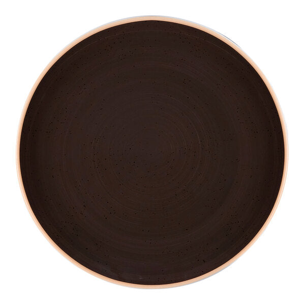 Ariane Twister Mokka Round Rimless Coupe Porcelain Plate ( Case Of 6 )