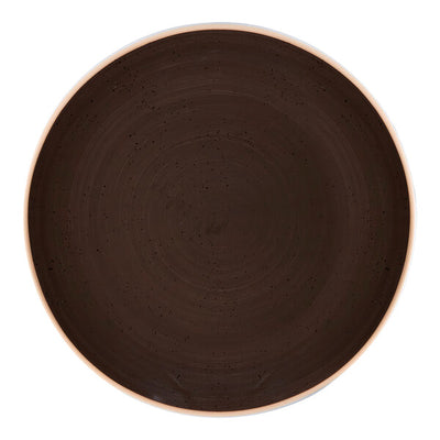 Ariane Twister Mokka Round Rimless Coupe Porcelain Plate ( Case Of 6 )