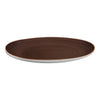 Ariane Twister 11 3/7" Mokka Oval Wide Rim Porcelain Bowl ( Case Of 6 )