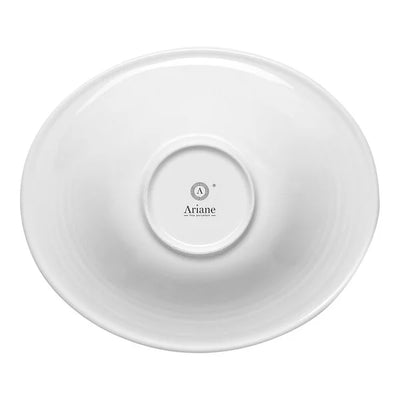 Ariane Twister 11 3/7" Mokka Oval Wide Rim Porcelain Bowl ( Case Of 6 )