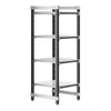 Cambro Camshelving Elements 4-Shelf Vented/Solid Starter Shelving Unit – Speckled Gray