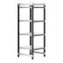 Cambro Camshelving Elements 4-Shelf Vented/Solid Starter Shelving Unit – Speckled Gray
