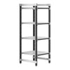 Cambro Camshelving Elements 4-Shelf Vented Starter Shelving Unit – Speckled Gray