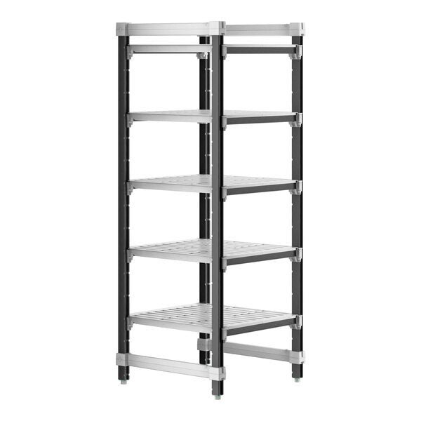 Cambro Camshelving Elements 5-Shelf Vented Starter Shelving Unit – Speckled Gray