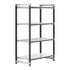 Cambro Camshelving Elements 4-Shelf Vented/Solid Starter Shelving Unit – Speckled Gray