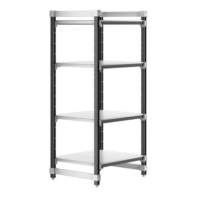 Cambro Camshelving Elements 4-Shelf Solid Starter Shelving Unit – Speckled Gray