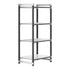 Cambro Camshelving Elements 4-Shelf Vented/Solid Starter Shelving Unit – Speckled Gray