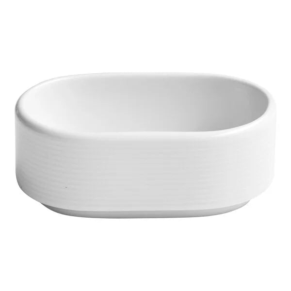 Ariane Eclipse Oval Embossed Porcelain Sugar Packet Holder ( Case Of 12 )