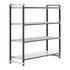 Cambro Camshelving Elements 4-Shelf Vented/Solid Starter Shelving Unit – Speckled Gray