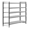 Cambro Camshelving Elements 5-Shelf Vented Starter Shelving Unit – Speckled Gray