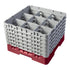 Cambro Camrack® 9 -Compartment 11-3/4" Glass Rack with 6 Extenders
