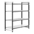 Cambro Camshelving Elements 4-Shelf Vented/Solid Starter Shelving Unit – Speckled Gray