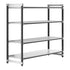 Cambro Camshelving Elements 4-Shelf Vented/Solid Starter Shelving Unit – Speckled Gray