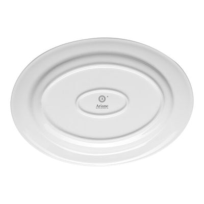 Ariane Orba 15" x 10 3/7" Oval Embossed Wide Rim Porcelain Platter ( Case Of 6 )