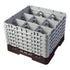Cambro Camrack® 9 -Compartment 11-3/4" Glass Rack with 6 Extenders