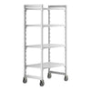 Cambro Camshelving Premium Heavy Duty 4-Shelf Vented Mobile Shelving Unit – Speckled Gray